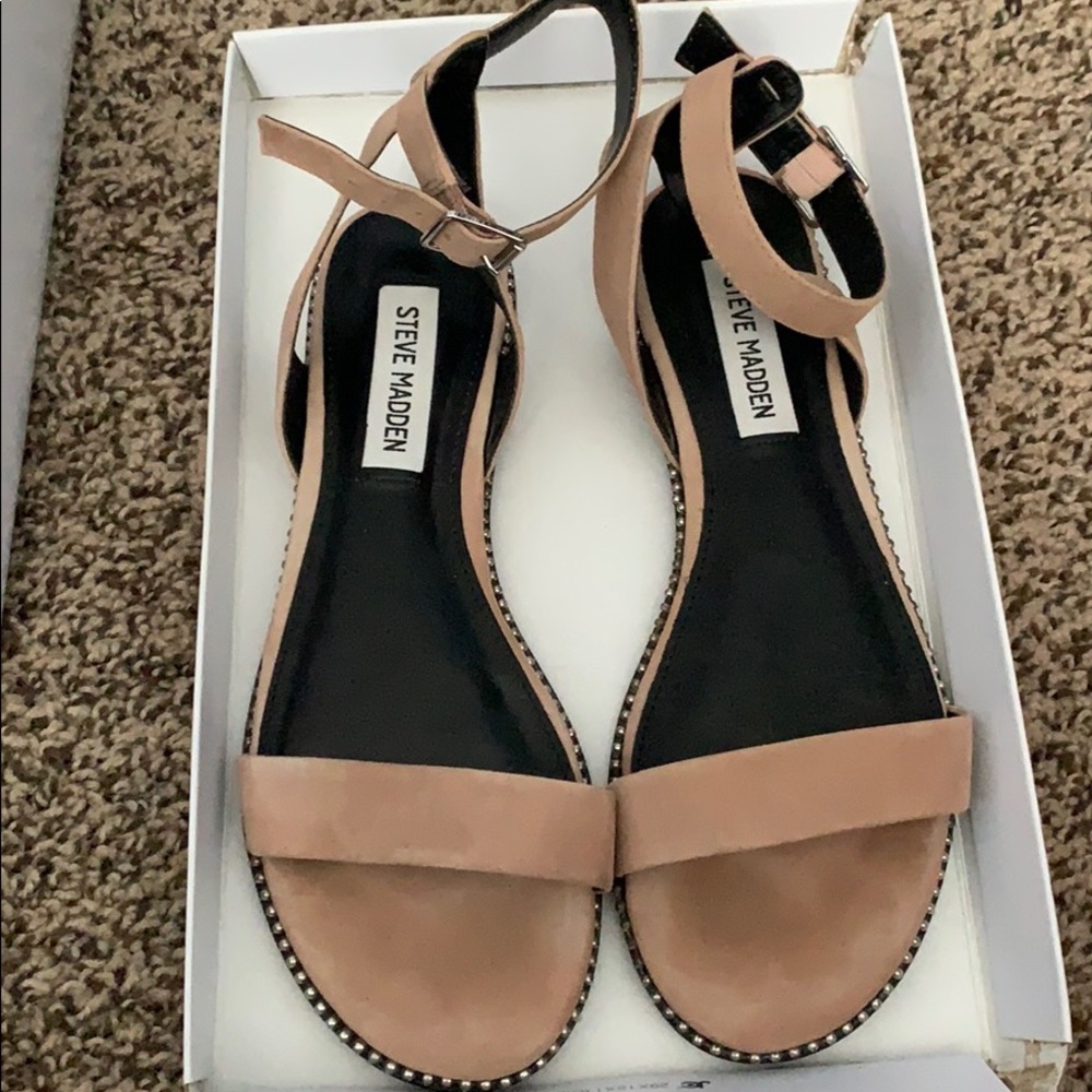 Salute Blush Suede Steve Madden Sandals -7